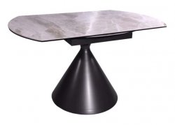 Torelli Alonso Gloss Ceramic Extending Dining Table Grey