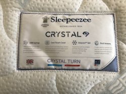 Sleepeezee 4'6'' Crystal Turn Blue Set with Lily Headboard