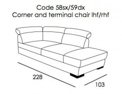 Lucca Corner Group - 3 Seater Sofa with One Arm + Corner W/Terminal Chair