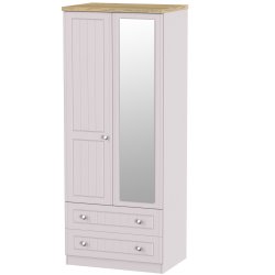 Welcome Vienna Tall 2ft6in 2 Drawer Mirror Robe