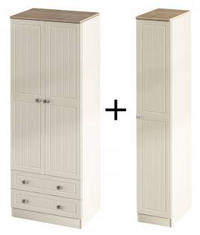 Welcome Vienna Tall Triple 2 Drawer Robe