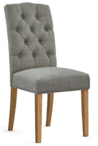 Holbrook Grey Button Back Upholstered Chair