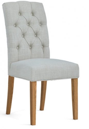 Holbrook Natural Button Back Upholstered Chair