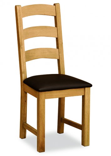 Holbeck Ladder Back Chair - Brown PU
