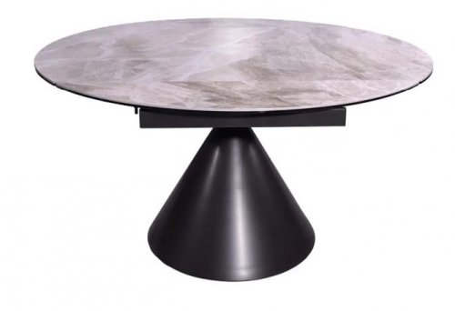 Torelli Alonso Gloss Ceramic Extending Dining Table Grey