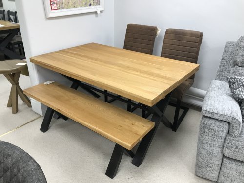 Delta Small Dining Table & Dining Bench & 2 Dining Chairs
