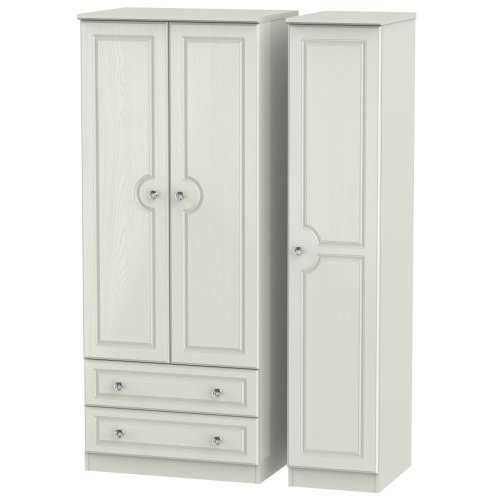 Welcome Crystal Tall Triple 2 Drawer Wardrobe