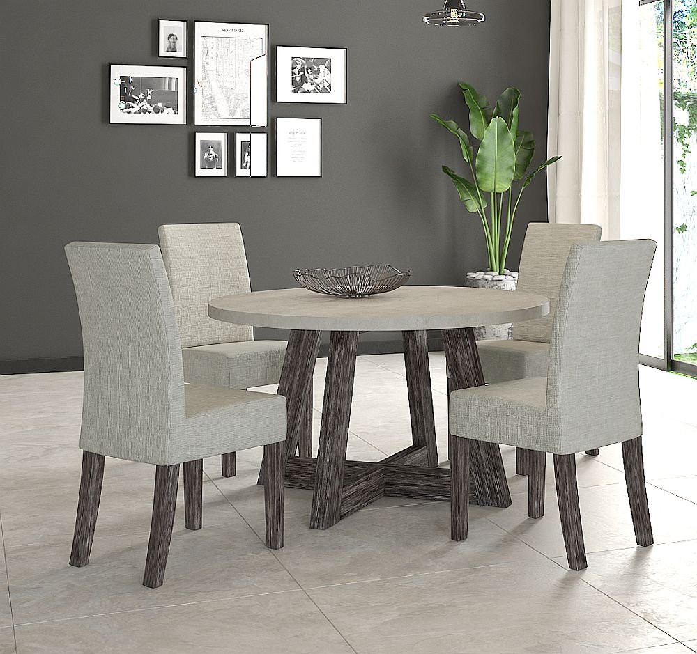 Cannes Round Dining Table 3chairs Eyres Furniture