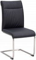 Industrial High Back Black Dining Chair
