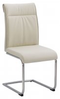 Industrial High Back Cream Dining Chair