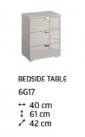 Erimo 6G17 3 drawer Bedside Chest