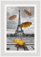 Eiffel Tower with Yellow Brollies