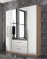 Essensa 136cm Hinged 3 Door Tall Robe with Central Mirror