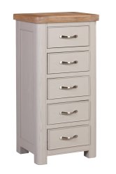 Dundee Oban Painted Tall Chest 5 Drawers