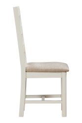 Dundee Glencoe Painted Pair of Ladderback Chairs with Fabric Seat