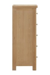 Dundee Glencoe Oak 5 Drawer Tall Chest