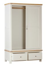 Dundee Glencoe Painted Double Robe with 2 Sliding Doors & 2 Drawers