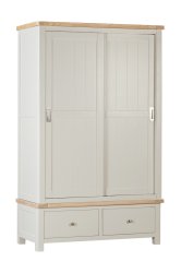 Dundee Glencoe Painted Double Robe with 2 Sliding Doors & 2 Drawers