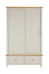 Dundee Glencoe Painted Double Robe with 2 Sliding Doors & 2 Drawers