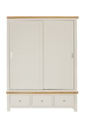 Dundee Glencoe Painted Large Robe with 2 Sliding Doors & 3 Drawers