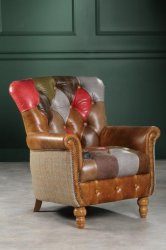 Alderley Leather Patchwork Chair