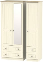 Welcome Vienna Triple 2 Drawer Mirror + Drawer Robe