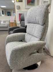 Hjort Knudsen Model 4522 Large Power Recliner Chair IN FABRIC