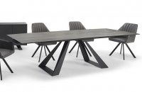 SPARTAN DINING TABLE & 4 MARIA SWIVEL CHAIRS