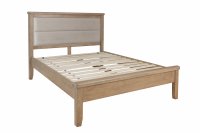 Coniston Bed with Fabric Headboard and Low End Footboard Set