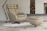 Statesman Swivel Chair with wooden Base