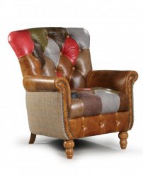 Alderley Leather Patchwork Chair