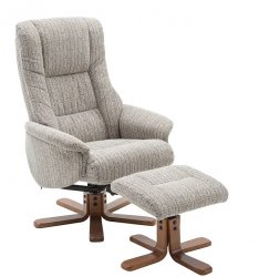 Sanford Swivel Recliner and Footstool Wheat