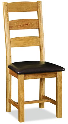 Clumber Slatted Chair with PU Seat
