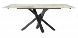 Torelli Brando Gloss Ceramic Pull-Out Extending Dining Table Grey