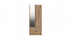 Waterfall 2 Door Combi Wardrobe with Mirror