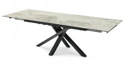 Torelli Brando Gloss Ceramic Auto-Rise Extending Dining Table Grey