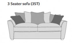 Waterford 3 Seater Sofa  (Pillow back)