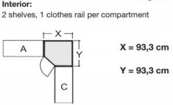 Loft Corner Combination Wardrobe