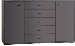 Tokio 5 Drawer 2 Door Chest in Carcase Colour