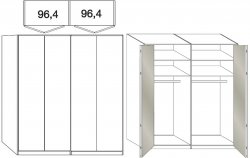 Loft 4 Door Bi-Fold Wardrobe
