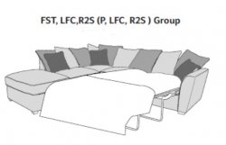 Waterford Corner Group with sofabed (Pillow back) P,LFC,R2S