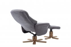 Newcastle Swivel Recliner & Footstool in Fabric