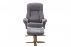 Newcastle Swivel Recliner & Footstool in Fabric