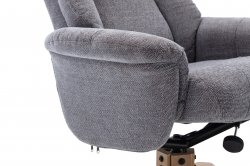 Newcastle Swivel Recliner & Footstool in Fabric