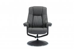 Dawson Swivel Chair & Stool in Leather