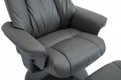 Dawson Swivel Chair & Stool in Leather