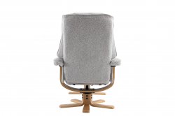 Porto Recliner Swivel Chair & Stool in Fabric