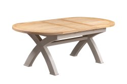Dundee Oban Painted180/230cm Oval Cross Leg Dining Table