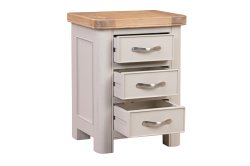 Dundee Oban Painted Bedside with 3 Drawers