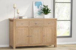 Dundee Glencoe Oak 3 Door Sideboard